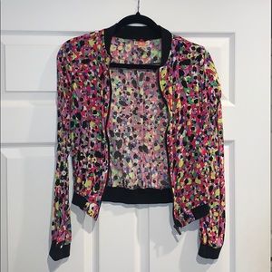 Colorful Zip Up Long Sleeve